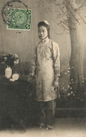 Chinese Girl  Dragon Stamp To Peking Alarm Clock Porcelain - China
