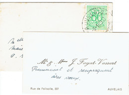 Ancienne Carte De Visite De Mr Et Mme Fayat-Vassart, Rue De Falisolle, Auvelais - Visitenkarten