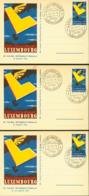 Luxembourg 1954 - 3 Cartes Spéciales Pour La Foire Intern. Du Luxembourg (BE) DC 3384 - Autres & Non Classés