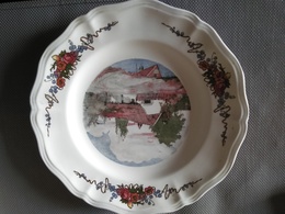 HENRI LOUX - SARREGUEMINES OBERNAI ALSACE - ASSIETTE PLATE  N°7 - VIEILLE FERME - Sarreguemines (FRA)