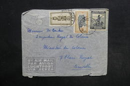 CONGO BELGE - Enveloppe De Leopoldville Pour Bruxelles En 1949 , Affranchissement Plaisant - L 30899 - Covers & Documents