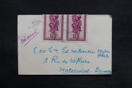 CONGO BELGE - Petite Enveloppe De Leopoldville Pour Watermael Par Avion En 1949 - L 30980 - Storia Postale