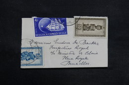 CONGO BELGE - Petite Enveloppe De Leopoldville Pour Bruxelles Par Avion En 1950 - L 30981 - Brieven En Documenten