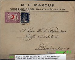 Türkei Rotes Kreuz -Mi. Nr. 9 Auf Brief Nach Braunschweig - Covers & Documents