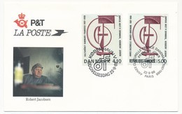 Enveloppe FDC Emission Commune France/Danemark - Robert Jacobsen - 1988 - Gemeinschaftsausgaben