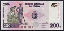 Cdb005 CONGO DR 2000, 200 Francs Banknote, UNC - Democratic Republic Of The Congo & Zaire
