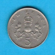 GREAT BRITAIN  5 NEW PENCE 1970 (KM # 911) #5253 - 5 Pence & 5 New Pence