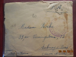 Lettre En F.M Envoyée De Shangai à Destination De Aulnay Sous Bois ( Cachet De Kobé ) - Briefe U. Dokumente