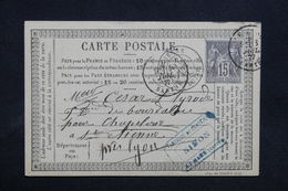 FRANCE - Carte Précurseur De Le Mans Pour Vienne En 1877 , Affranchissement Sage - L 31078 - Cartes Précurseurs