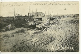 02 - CRAONNE / CARTE PHOTO ALLEMANDE - CONVOI DE MUNITIONS DETRUIT - Craonne