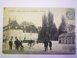 GP 2019 - 1387  CHATILLON-sur-SEINE   (Côte D'Or)  :  Hôtel De Ville  -  Sous-Préfecture  -  Les Postes   1907    XXX - Chatillon Sur Seine