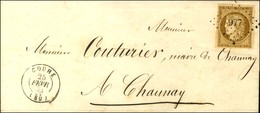 PC 977 / N° 1 Bistre Brun Très Belles Marges Càd T 15 COUHE (80) Sur Lettre Locale Pour Chaunay. 1853. - SUP. - R. - 1849-1850 Cérès