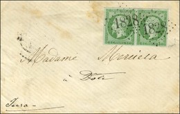 GC 1828 (Isigny) / N° 12 Paire Sur Enveloppe Pour Dole. - TB. - 1853-1860 Napoleon III
