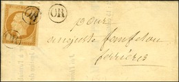 OR (2 Frappes) / N° 13 Sur Lettre Avec Texte Daté D'Aucun Le 22 Août 1855 Pour Ferrières. - TB / SUP. - 1853-1860 Napoleone III