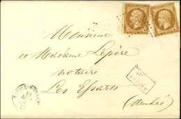 PC 2226 / N° 13 Type I Bistre-brun (2) Càd T 15 NAPOLEON-VENDEE 79 Sur Imprimé Complet 2 Ports Pour Les Essarts. 1860. - - 1853-1860 Napoleon III