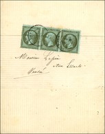 Càd T 15 POITIERS (80) / N° 19 Bande De 3 Sur Imprimé Complet Pour Les Essarts. 1866. - TB / SUP. - 1862 Napoléon III