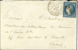 Losange ASNA / N° 37 Càd VERSAILLES / ASSEMBLEE NATle 22 AOUT 71 Sur Lettre Adressée à Monsieur Gaston Tissandier à Pari - 1870 Asedio De Paris