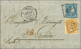 GC 846 / N° 43 + 45 Càd T 17 CHAMBERY (88) Sur Lettre Pour Genève. 1871. - TB. - 1870 Emisión De Bordeaux