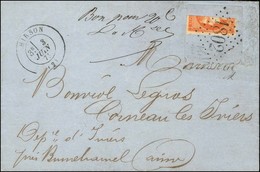 GC 1802 / N° 48 (coupé Vertical) Càd T 17 HIRSON (2) 3 JUIN 71 Sur Lettre Restaurée Avec Mention Manuscrite '' Bon Pour  - 1870 Bordeaux Printing