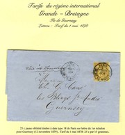 Càd PARIS / PL. DE LA MADELEINE / N° 92 Sur Lettre Pour Guernesey (rare Destination). 1879. - TB / SUP. - 1876-1878 Sage (Tipo I)