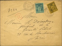 Càd LARUNS / BASSES-PYRENEES / N° 75 + 93 Sur Lettre Recommandée. 1879. - TB / SUP. - 1876-1878 Sage (Tipo I)