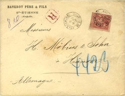 Càd CHARGEMENT / ST ETIENNE / N° 98 Sur Lettre Recommandée Pour Hanovre. 1891. - TB / SUP. - 1876-1878 Sage (Tipo I)