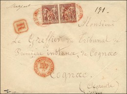 Càd Rouge (1) AFFRANCHISSEMENT (1) / PARIS / N° 67 (paire) Sur Lettre Recommandée. 1879. - TB / SUP. - R. - 1876-1878 Sage (Type I)