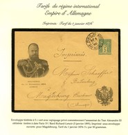Càd PARIS 19 / Bard RICHARD LENOIR Sur Entier 5c Vert Avec Repiquage Privé Commémorant L'assassinat Du Tsar Alexandre 3  - 1876-1878 Sage (Tipo I)