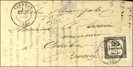 Càd T 17 SAVENAY (42) / Timbre-taxe N° 5 Bdf Et Superbes Marges Sur Lettre Locale. 1874. - SUP. - 1859-1959 Lettres & Documents