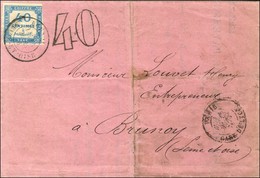 Càd PARIS / GARE DE LYON Sur Lettre Non Affranchie Pour Brunoy, à L'arrivée Càd T 18 BRUNOY / SEINE-ET-OISE / Timbre-tax - 1859-1959 Cartas & Documentos