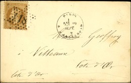Etoile 18 / N° 28 Càd PARIS / R. D'AMSTERDAM 29 SEPT. 70 Sur Carte Pour Vitteaux (Côte D'Or) Sans Càd D'arrivée. LE NON  - Oorlog 1870