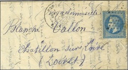 Etoile 11 / N° 29 Càd PARIS / R. ST HONORE 5 OCT. 70 Sur Lettre Pour Chatillon Sur Loire Sans Càd D'arrivée. L'ARMAND BA - War 1870