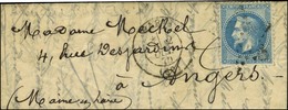 Etoile / N° 29 Càd PARIS (60) 2 OCT. 70 Sur Lettre Pour Angers. Au Verso, Càd D'arrivée 16 OCT. 70. L'ARMAND BARBES. - T - Guerra Del 1870