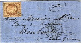 Etoile 8 / N° 31 Càd PARIS / R. D'ANTIN 12 OCT. 70 Sur Lettre Suraffranchie Pour Toulouse. Au Verso, Càd D'arrivée 18 OC - Oorlog 1870