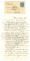 Etoile 20 / N° 29 Càd PARIS / R. ST DOMque ST GN N° 53 14 OCT. 70 Sur Lettre Avec Très Bon Texte Historique '' Le Châtea - Oorlog 1870