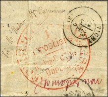 Lettre Avec Texte Daté De Paris Le 8 Octobre 1870 Pour Vichy. Au Recto, Càd T 17 TOURS (36) 21 OCT. 70 Et Griffe Rouge R - War 1870