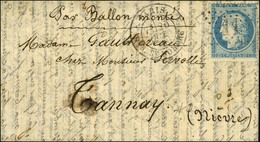 Etoile 11 / N° 37 Càd PARIS / R. ST HONORE 20 OCT. 70 Sur Lettre Pour Tannay Sans Càd D'arrivée. LE GARIBALDI Probable.  - Guerra Del 1870