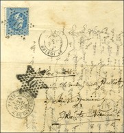 Etoile 10 / N° 29 (au Verso). Au Recto, Empreinte De L'étoile 10 Et Càd PARIS / R. DU CHERCHE MIDI 24 OCT. 70 Sur Lettre - War 1870