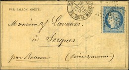 Etoile 3 / N° 37 Càd PARIS / PL. DE LA MADELEINE 28 OCT. 70 Sur Gazette Des Absents N° 1 Pour Sorgues Par Bourron (Seine - Guerra De 1870