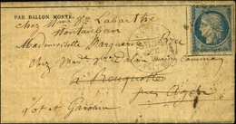 Etoile 22 / N° 37 Càd PARIS / R. TAITBOUT 29 OCT. 70 Sur Gazette Des Absents N° 3 Pour Agen Réexpédiée à Montauban. Au V - Guerra Del 1870