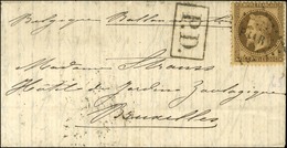 Lettre Avec Texte Daté De Paris Le 1er Novembre 1870 Pour Bruxelles. Au Recto, Losange P LA R (Paris à La Rochelle) / N° - Guerra Del 1870