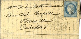 Etoile 4 / N° 37 Càd PARIS / RUE D'ENGHIEN 7 NOV. 70 Sur Gazette Des Absents N° 5 Pour Trouville. Au Verso, Càd D'arrivé - Krieg 1870