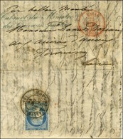 Càd Rouge PARIS SC 24 NOV. 70, à Côté Griffe Bleue De Franchise CABINET DU MINISTRE / DES TRAVAUX PUBLICS Sur Lettre Pou - War 1870