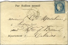 Etoile 4 / N° 37 Càd PARIS / R. D'ENGHIEN 5 DEC. 70 Sur Enveloppe Imprimée (sans Contenu) Destinée à Acheminer Le Journa - War 1870