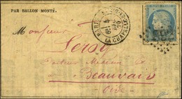 GC 892 / N° 37 Càd PARIS / LA CHAPELLE ST DENIS 4 DEC. 70 Sur Gazette Des Absents N° 13 Pour Beauvais (zone Occupée). Au - Guerra Del 1870