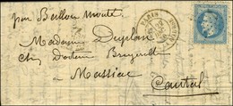 Etoile 1 / N° 29 Càd PARIS / PL. DE LA BOURSE  22 DEC. 70 Sur Lettre Pour Massiac (Cantal). Au Verso, Càd D'arrivée 28 D - Guerra De 1870