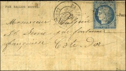 GC 3921 / N° 37 Càd PARIS / LES TERNES 23 DEC. 70 Sur Gazette Des Absents N° 18 Pour Fontaine Française (Côte D'Or Zone  - Oorlog 1870