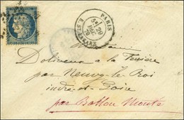 Etoile 2 / N° 37 Càd PARIS / R. ST LAZARE 29 DEC. 70 Sur Lettre Sans Texte Pour La Ferrière Par Neuvy Le Roi (Indre Et L - Oorlog 1870