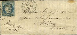 GC 2170 / N° 37 (pd) Càd PARIS / LA MAISON BLANCHE 28 DEC. 70 Sur Lettre Avec Très Bon Texte Daté De Villejuif Le 27 Déc - War 1870