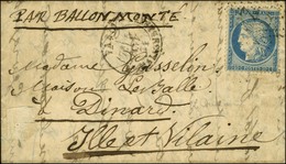 Etoile 37 / N° 37 Càd PARIS / BT MALESHERBES 5 JANV. 71 Sur Lettre Pour Dinard. Au Verso, Càd D'arrivée 18 JANV. 71. LE  - Oorlog 1870